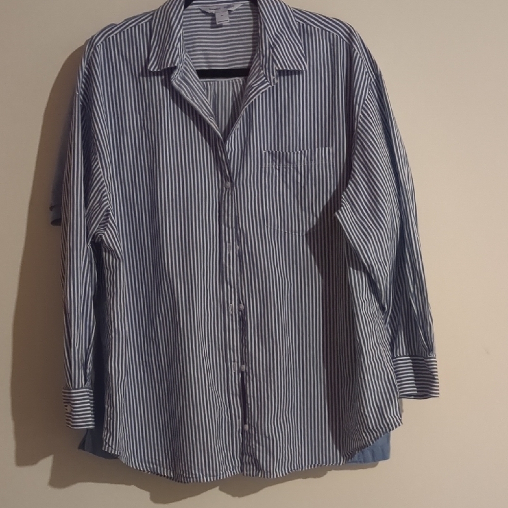Men's Blue Striped Shirt